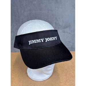 Jimmy Johns Black Sun Visor Hat Adjustable Snapback Employee Uniform Logo